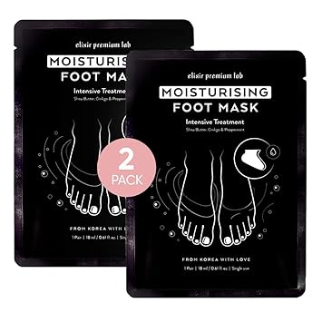 Amazon.com: Elixir Korean Foot Mask - Moisturizing Spa Treatment for Baby  Soft Feet - Booties Fit Women & Men - Best Moisturizer for Dry Heels (2  Pack): Beauty