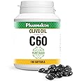 PHARMAKON C60 Enriched Olive Oil Capsules, Plant Based. (180 Count)