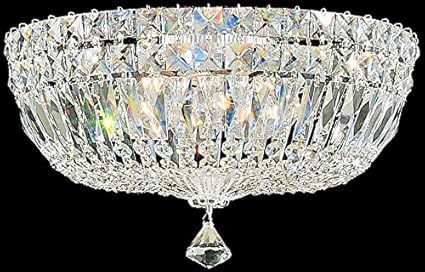 Schonbek 5893 40a Swarovski Lighting Petit Crystal Deluxe Flush