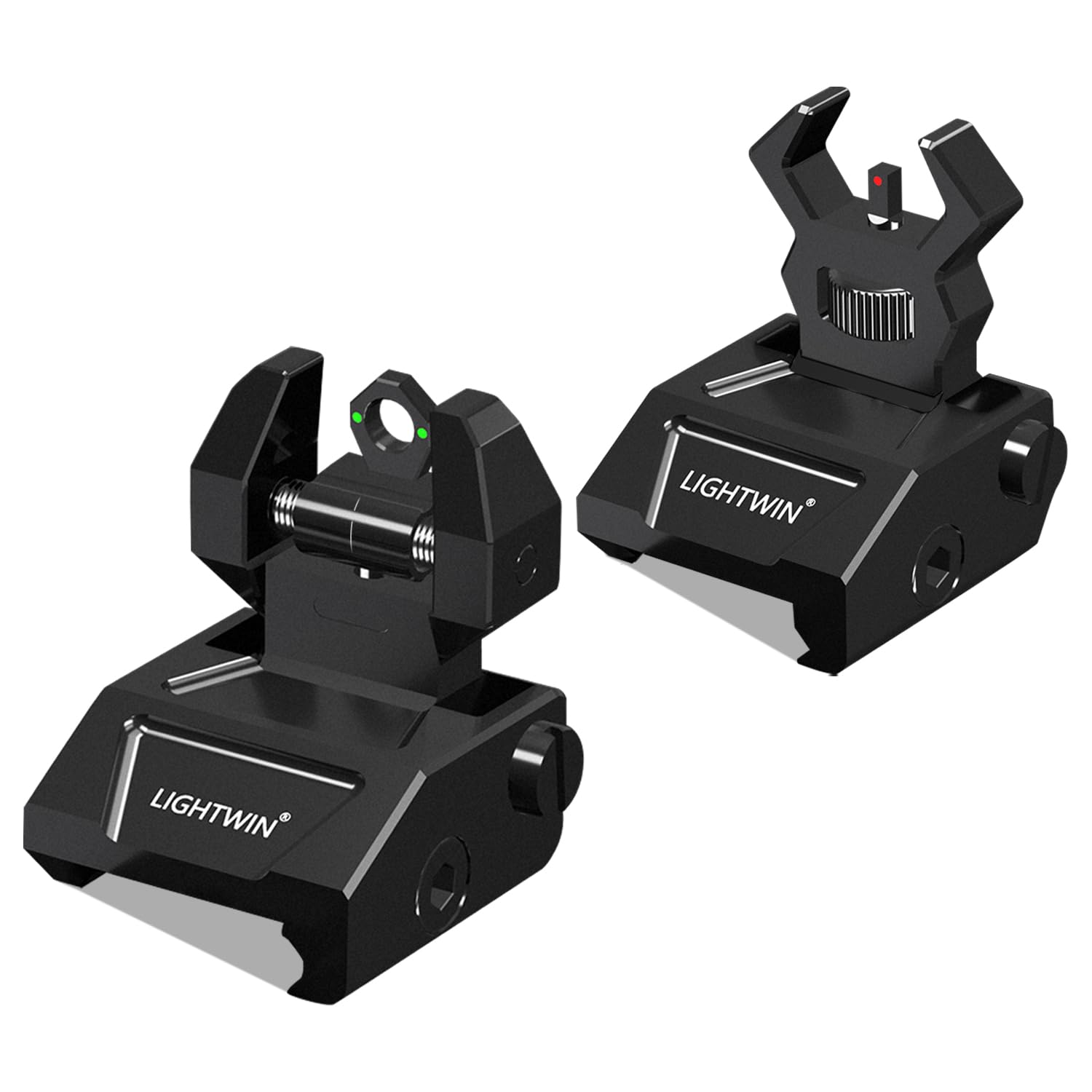 LIGHTWIN Fiber Optic Iron Sights Flip Up A2 Front