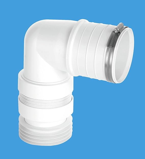 McAlpine Back to Wall Bent Flexi WC Connector with Securing Clip WCCON8F18BTW Amazon.co.uk McAlpine Back to Wall Bent Flexi WC Connector with Securing Clip WCCON8F18BTW Amazon.co.uk