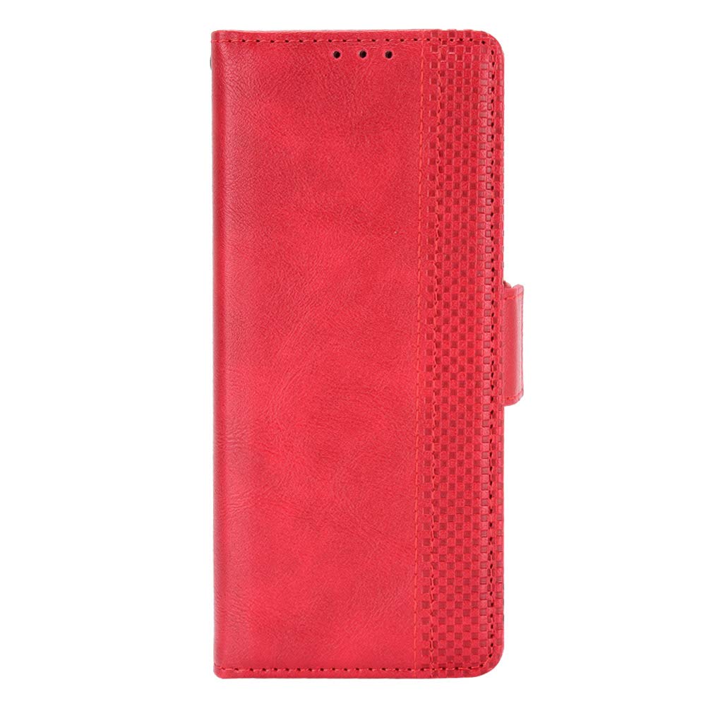 BellaCase Samsung Galaxy Z Fold 2 5G Case [Wallet Case] [Kickstand] [Card Slots] [Magnetic Flip Cover] Compatible with Samsung Galaxy Z Fold 2 5G Smartphone(Red)