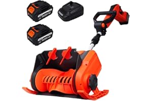 YSMJ 20V*2 Cordless Snow Shovel, 14" Brushless Electric Snow Shovel with Two 4.0Ah Battery & Adjustable Directional Plate, Lightweight Snow Blower for Pathways, Patios, Decks & Driveways