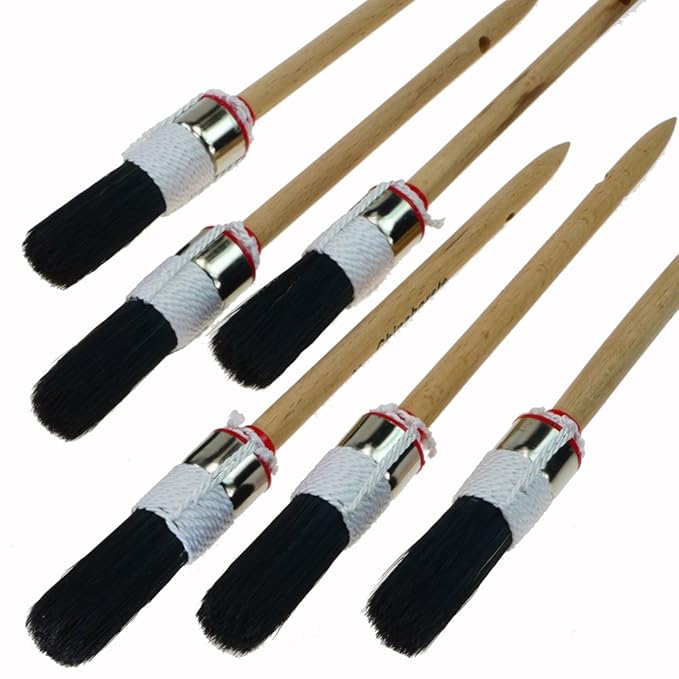 Rotix 93811 Set of 6 Professional Round Brush ø 20 mm Size 2 Paint