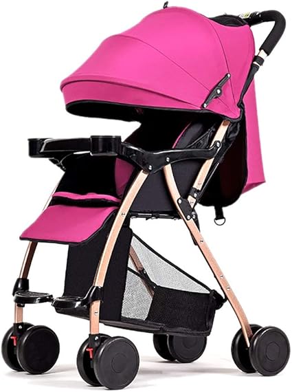 Bebe Guo Chariot Chariot Pour Nouveau Ne Suspension Portative Pour Enfant Pliant Ultra Leger Poussette Couleur Pink Amazon Fr Cuisine Maison