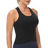 THE GYM PEOPLE Womens' Racerback Workout Tank Tops with Built in Bra Sleeveless Slim Fit