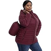 HHE Plus Size Women's Packable Puffer Jacket 1X-6X Water-Resistant Lightweight Winter Coat(Exclusively for Plus Size)