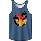 Mens Tank Tops Summer Sleeveless Shirts Beach Graphic Tank Tops Men 4th of July Tank Top Cut Off Patriotic Shirts