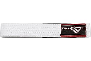 KO Sports Gear - Brazilian Jiu Jitsu Belt - Knockout Label Youth BJJ Gi for Kids with Ranking Stripes Martial Arts Belts