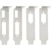 Create idea 4PCS Low Profile Bracket for HDMI DVI VGA Video Graphics Card Half Height Bracket Computer Case Components (2PCS HDMI DVI &amp; 2PCS VGA)