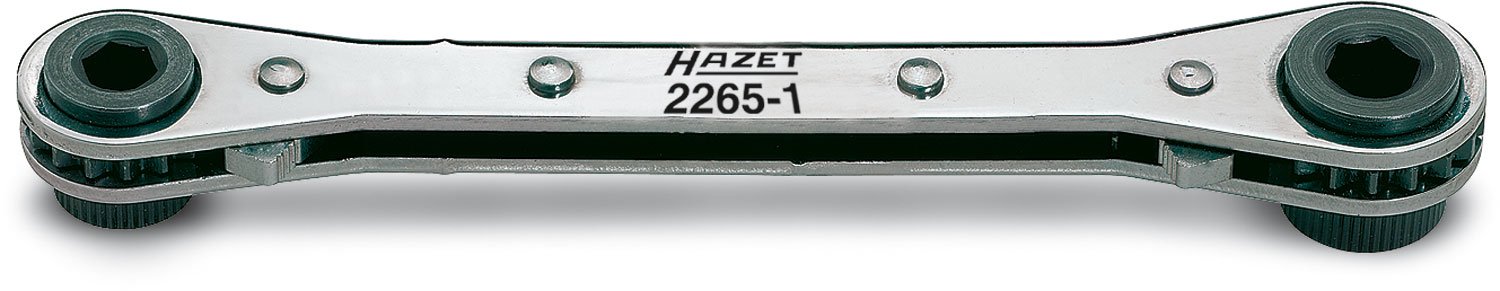 HAZET 2265-1 140 mm Reversible Ratchet for Bits - Bright Chrome-Plated