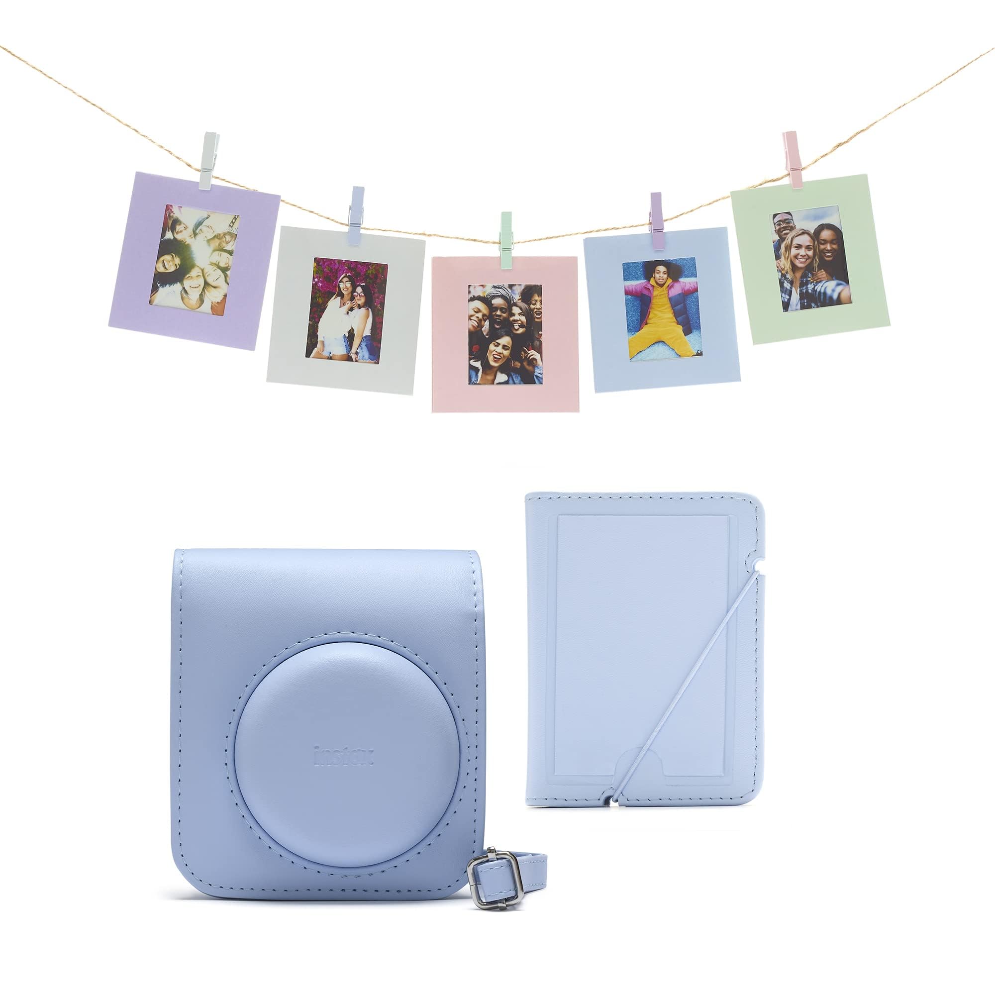 INSTAX mini 12 acessory kit, Camera case, Photo Album, Hanging Cards and pegs, Pastel Blue — image 1