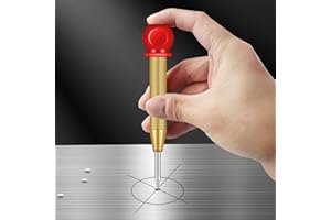 Center Punch with Cap for Metal Woodworking Positioning Marking Tool Handheld Automatic Mark Tool for DIY Workshop Projects