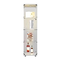 nifoti 4-Shelf LED Lights Glass Display