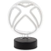 Ukonic Xbox Logo White Neon Desk Lamp | Battery-Powered Mood Light for Table, Shelf | 9 Inches Tall