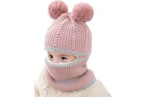 Kacota Kids Winter Hats Scarf Earflap Mask Cap Plush Skull Beanie for Boys Girls, 1-5 Years