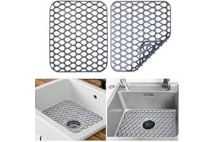 2 PCS Silicone Sink Mat for Kitchen, Folding Non-Slip Grid Sink Mats Adjustable Sink Protectors for Bottom of Farmhouse Stain