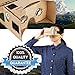 D-scope Pro(TM) Google Cardboard Kit 45mm Focal Length with Magnet Washer with Printed Instructions 3d HQ Virtual Reality