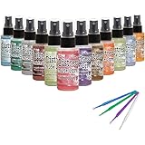 Tim Holtz Distress Oxide Ink Spray 12 Bottle Set Bundle Release 5 Winter with Project Detail Sticks