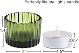 Vohocandle Green Tea Light Holders 12 pcs Glass Tealight Votive 5x3.5 cm view 5