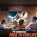 TV Antenna,Indoor HDTV Antenna 50-80 Mile Long Range 2018 Newest Version Type Switch Console Amplifier Signal Booster,USB Power Supply and 16.5FT High Performance Coax Cable for 4K 1080P (black)