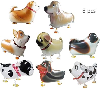 Amazon Tanger 8個 ウォーキング アニマルバルーン ペット 犬 バルーン 子犬 誕生日パーティー用品 子供バルーン 動物テーマ 誕生日パーティーデコレーション 風船 バルーン おもちゃ