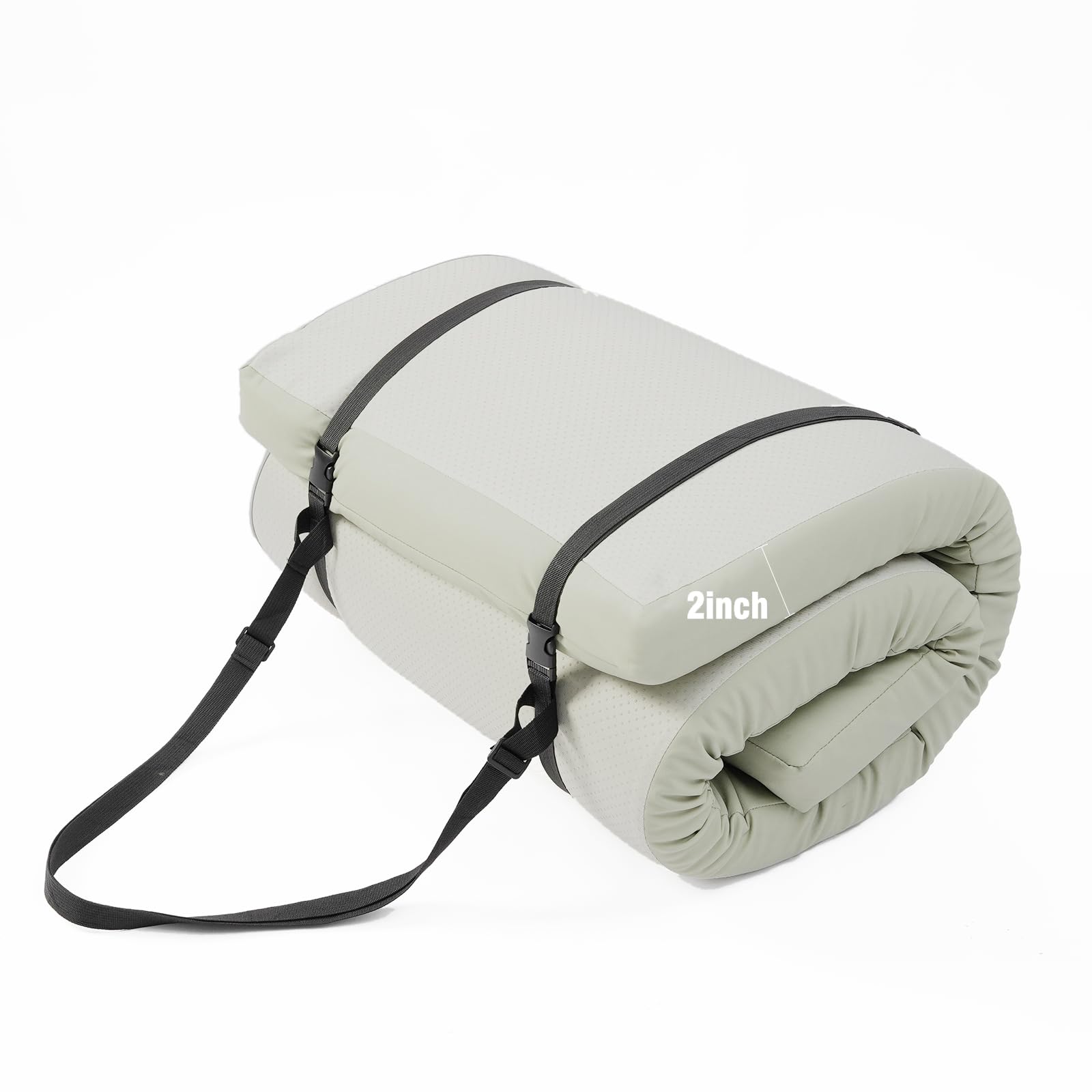 Photo 1 of MOLLHAITY 2 Inch Thick Yoga Mat, 72''x24'x2" extra-thick exercise mat. Fitness mat,Foldable Extra Thick Exercise Mat PU Leather,Gymnastics Mat withPilates, Stretching.