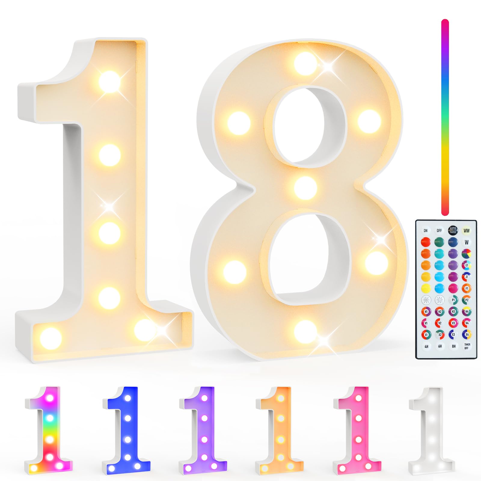 Pooqla 18th Birthday Decorations for Girls Boys, 35