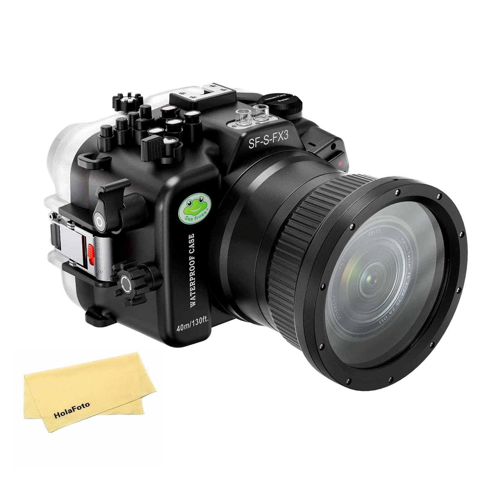 Seafrogs Underwater Housing for Sony Alpha FX3 I FX30 [40M/130FT] Waterproof Case Scuba Diving Housing for Sony ILME-FX3 I FX30 + FE 28-70mm F3.5-5.6, 24-70mm f/4, 16-35mm f/4, 50mm f/1.2 Lens