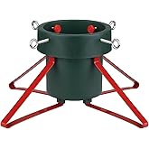 LJIE-House Christmas Tree Stand for Real Tree Christmas Tree Stand Base Holder up to 6FT Sleek Trees Stable for Xmas Tree Dec
