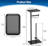 Songsoso Free-Standing Toilet Roll Holder with Top Shelf Holds 4 Rolls view 6