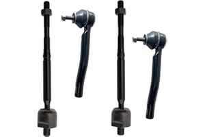 KDSA Front Outer and Inner Tie Rod End FITS for Nissan NV200 2013-2019/ Sentra 2013-2019 (2017-19: 1.8L) / LEAF 2018-2019, EV800951 ES800965 ES800966 Front Inner Outer Tie Rods- 4pc Set