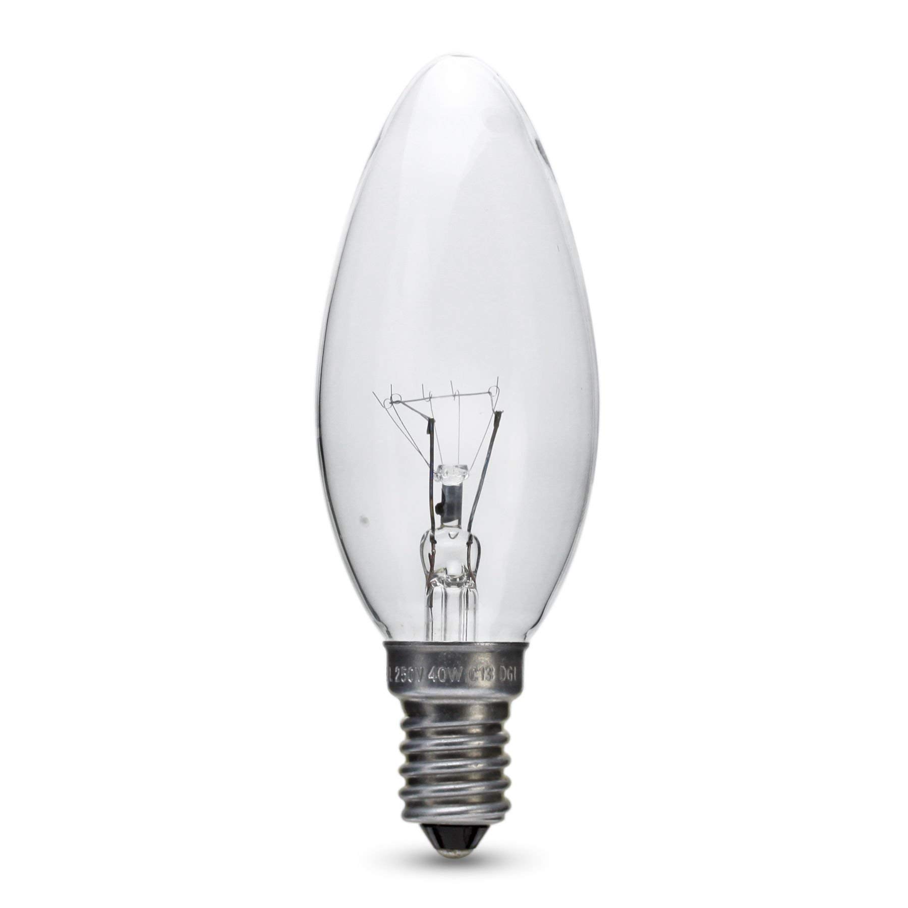 10x 28W = 40W Candle SES E14 Small Screw Cap Long Life Clear Halogen Light Bulb