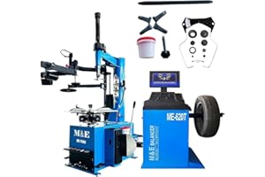 KATOOL Tire Changer Machine and Wheel Balancer Machine Combo ME-T560+ME-B620 with Bead Blaster Asist Arm Tire Changer Tire Machine Tire Repair Tools for Home Garage and Shop Repair, Blue