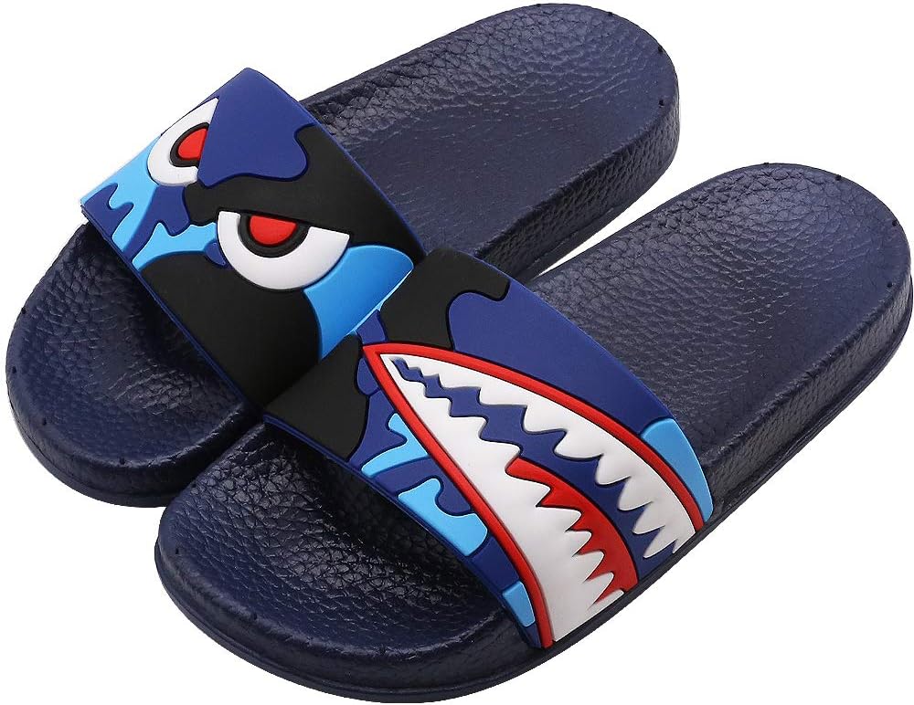 Boys Girls Summer Sandals, Anti-Slip Slide Lightweight Beach Water Shoes Shower Pool Home Unicorn Slippers for Toddler Little Kids