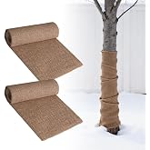 Czoynife 20in x 5ft Blurlap Fabric, 2pcs Gardening Burlap Roll, High-Density Jute, Multipal Use for Burlap Tree Wrap, Weed Barrier, Plants Decoration, Forest Guard and DIY Crafts