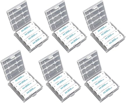 LiBatter - Caja de Almacenamiento para Pilas AA o AAA (6 Unidades): Amazon.es: Electrónica