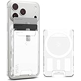 Spigen for MagSafe Wallet, Holds 3 Cards, Compatible with iPhone 17/16/15/14/13/12, Pixel 10 Series, MagSafe-Case, Pixelsnap, and Plaud Note, Transparent Card Holder - Crystal Clear