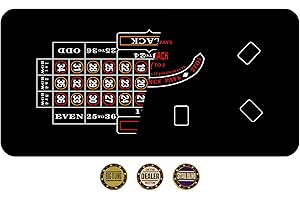 FURUISEN Double Sided Poker Mat, 63" x 31" Texas Holdem Poker Table Top & Reversible Blackjack Mat, Non-Slip Casino Craps Tabletop Layout Mat for Home Games, Waterproof & Easy to Store