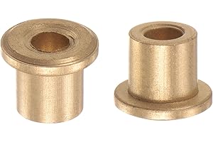 HARFINGTON 2pcs Flange Bearing Sleeve 5mm Bore 9mm OD 10mm Length 2mm Flange Thickness Bronze Bushing Self Lubricating Bushings Sleeve for Industrial Equipment