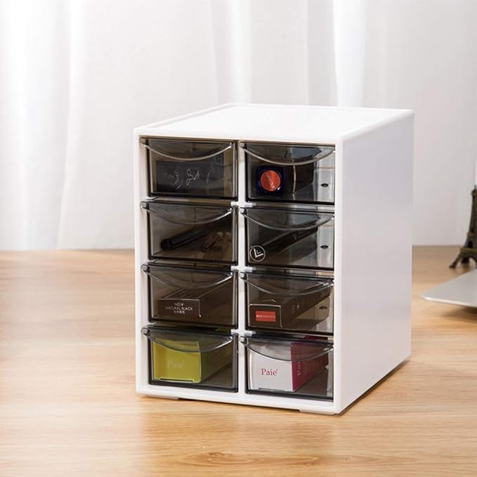 HBHHB Bureau Meuble De Rangement Plastique avec 8 Compartiments 4