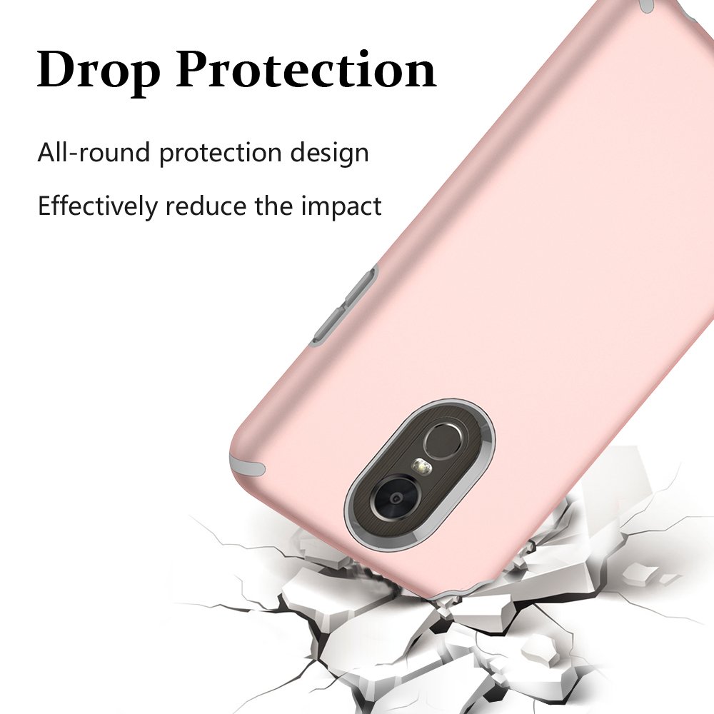 LG Stylo 3 Case, LG Stylo 3 Plus Case, MagicSky Slim Corner Protection Shock Absorption Hybrid Dual Layer Armor Defender Protective Case Cover for LG Stylo 3 / LG Stylo 3 Plus 2017 (Rose Gold)