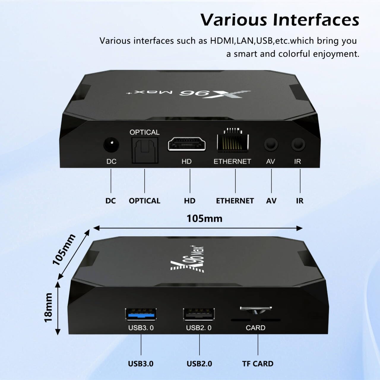 TV Box Android 9.0,Smart Media Player 4+32GB HD Android Box S905x3,Support 4K/3D 2.4&5 GHz WiFi BT 4.0 Smart TV Box with Remote (32GB)