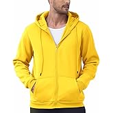 JIHUILAI Men's Fleece Hoodies with Zipper Lightweight Long Sleeve Active Mens Jackets Sports Full Zip Sweatshirts, S-3XL