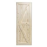 SmartStandard 34in x 84in Sliding Barn Wood Door