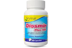 Arymar Diosmin Plus 500 - Circulatory System Support Supplement, 500mg, 120 Capsules