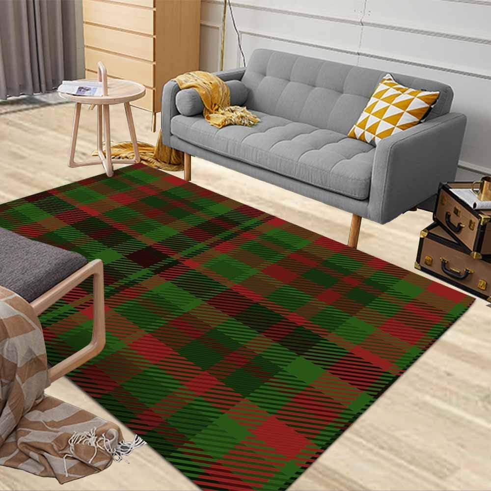 Douecish Multicolor Area Rug Living Room Area Rugs Tartan