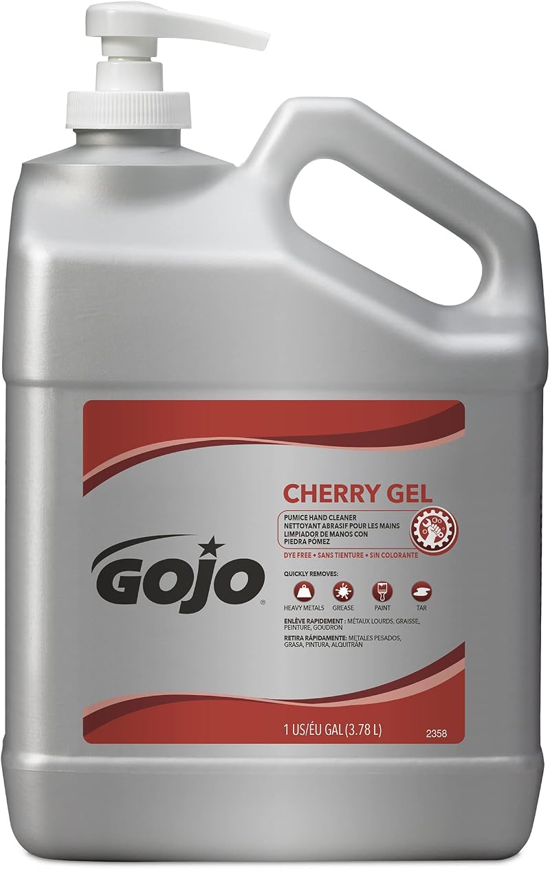 GOJO Cherry Gel Pumice Hand Cleaner 1 Gallon Bottle Case of 2