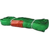 ATERET Powerlift Green Polyester Endless Round Sling - 4 Feet Length, 5,300 lb. Vertical Capacity, 10,600 lbs Basket - Heavy Duty Poly Lifting Sling