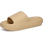 welltree Slides for Women Men Pillow Slippers Non-Slip Bathroom Shower Sandals Soft Thick Sole Indoor and Outdoor Slides